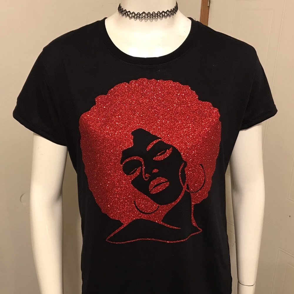 GLITTER AFRO LADY